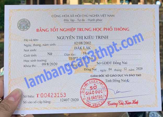 LÀM BẰNG CẤP 3 TÂY NINH